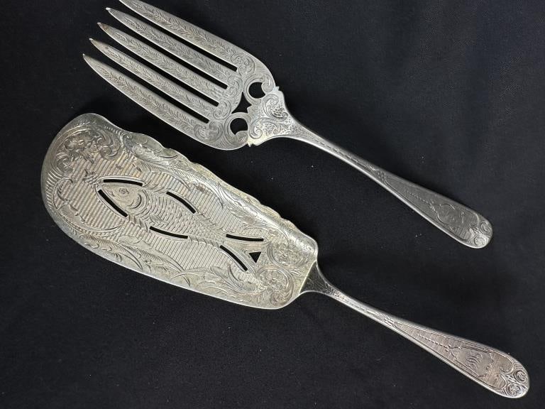 J.E. Caldwell 925 Sterling Fish Server & Fork (1 of 13)