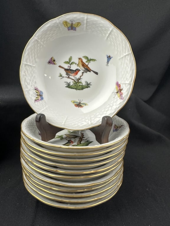 Herend Porcelain Rothschild Bird Sauce Bowls 12pcs (1 of 9)