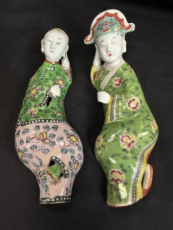 Pr Chinese Famille Rose Porcelain RecliningFigures (1 of 14)