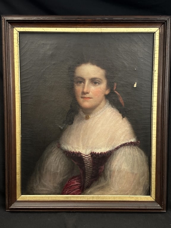 American School 1863 Oil on Canvas Portrait Painti (1 of 19)