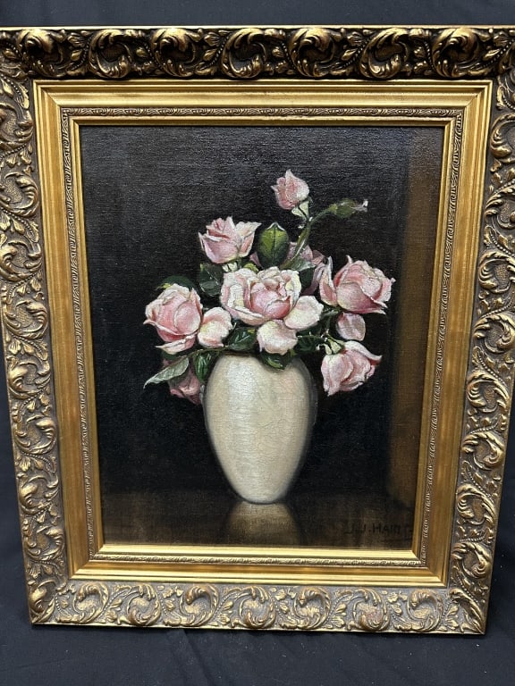 Signed J.J. Haid B.Oil Painting Floral Still Life (1 of 20)