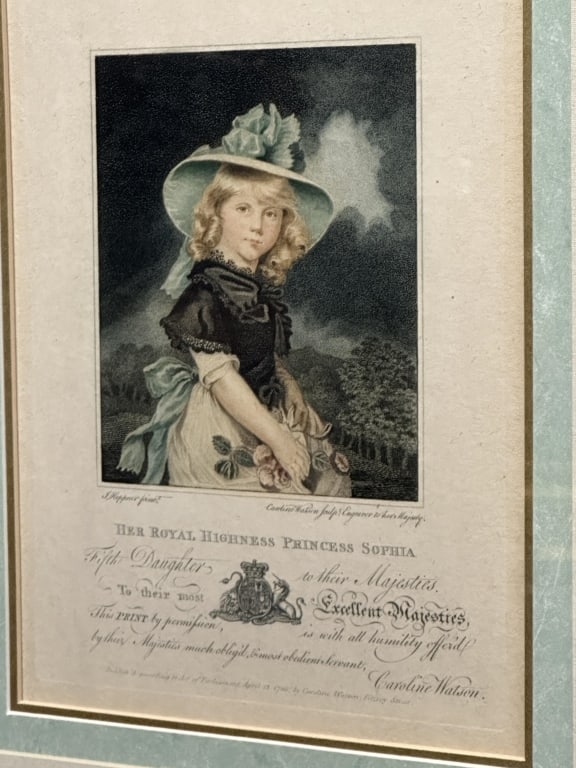 Caroline Watson Engraving Princess Sophia 1786 (1 of 10)