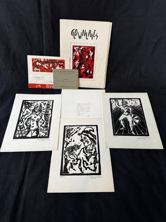 1957 Signed Gouttin Clowneries Portfolio 98/100 (1 of 18)