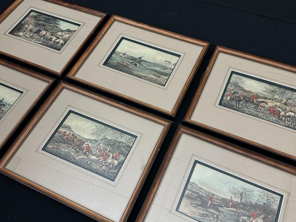 Set 6 English Fox Hunting Prints After Henry Alkin (1 of 17)
