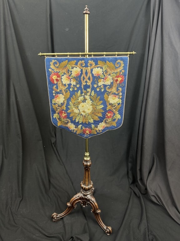 Rosewood Fireside Pole Screen Floral Tapestry (1 of 11)