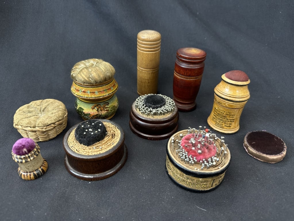 Antique Adver. Pin Cushions & Needle Cases 10pcs (1 of 11)