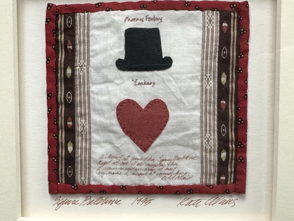 Signed Kate Adams Framed Miniature Quilt Art 1995 (1 of 11)