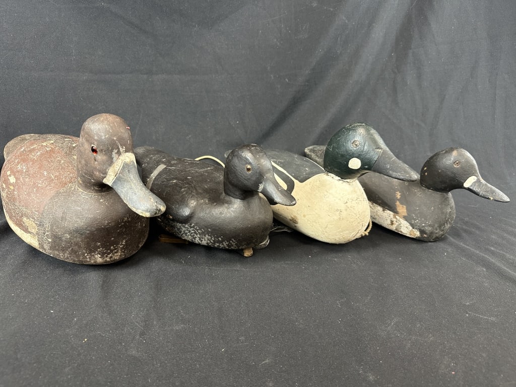 Duck Decoy Lot 4pc Stanley Woodman Bluebill Hen (1 of 20)