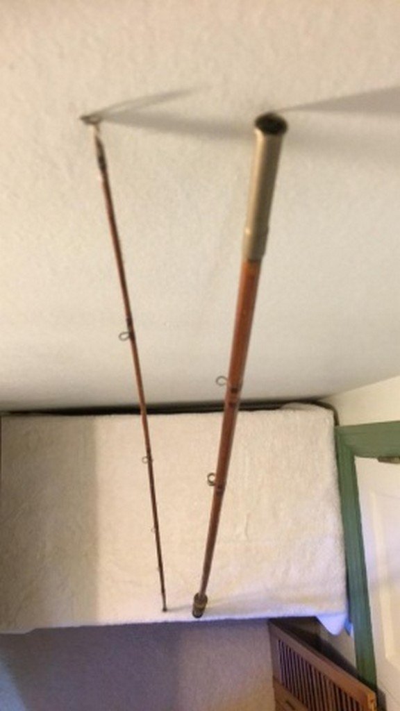 Antique "Dink" Davis Split Bamboo Fly Rod 102" (1 of 5)