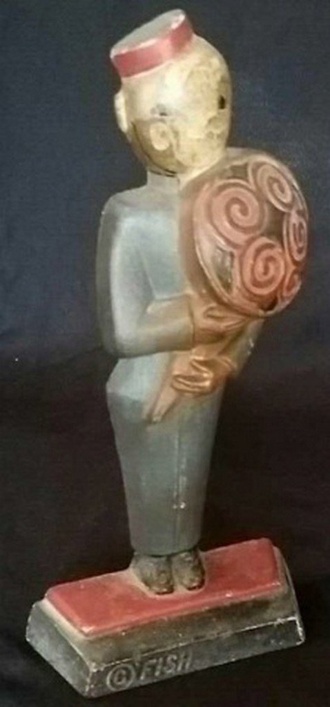 Antique Painted Iron Doorstop Delivery Boy (1 of 4)