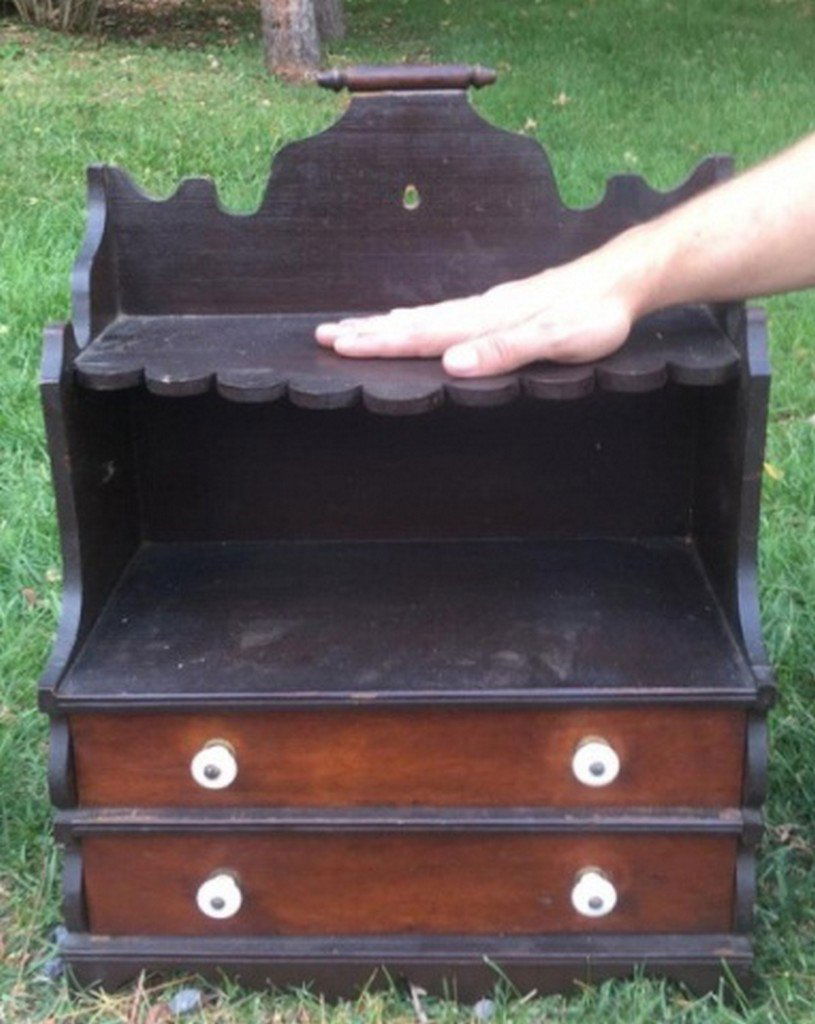 Antique Miniature Open Top Cupboard (1 of 4)