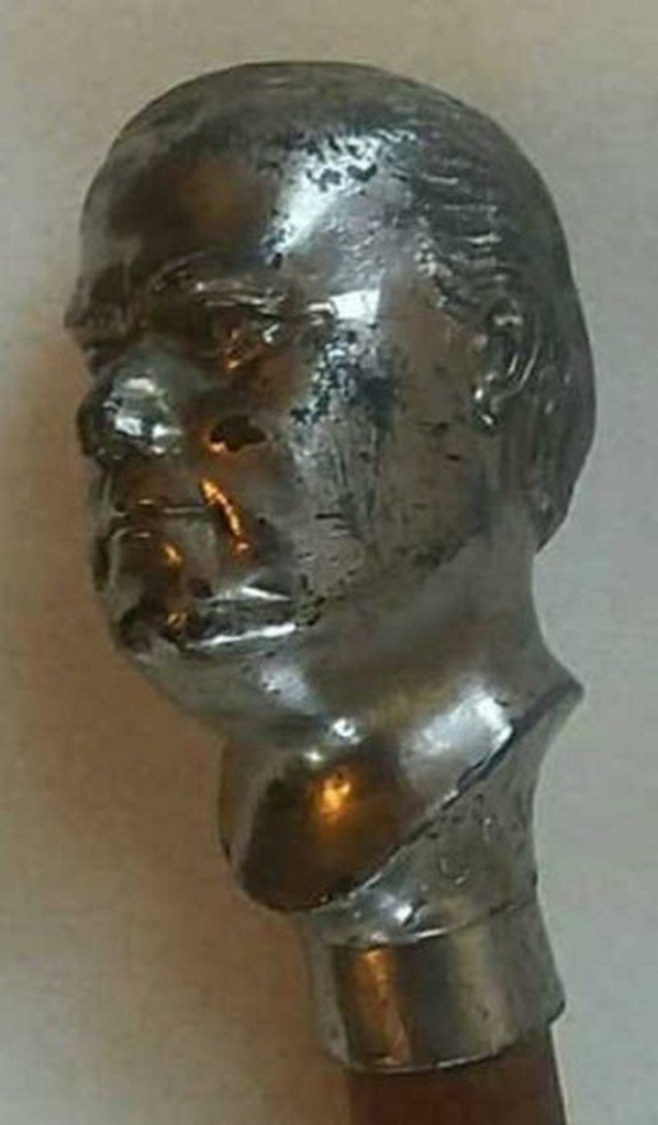 Antique Cane/Walking stick W. J. Bryan Cast Bust (1 of 6)