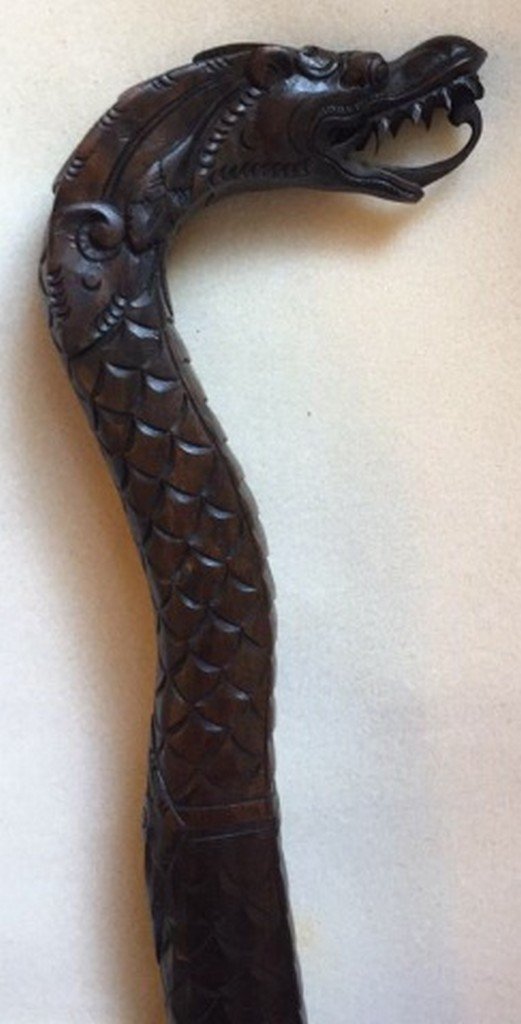 Hand Carved Dragon Staff (1 of 4)