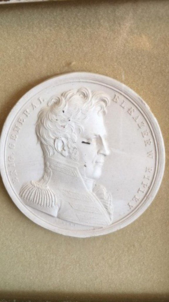 Antique Plaster Plaquette in Shadow Box Frame (1 of 4)