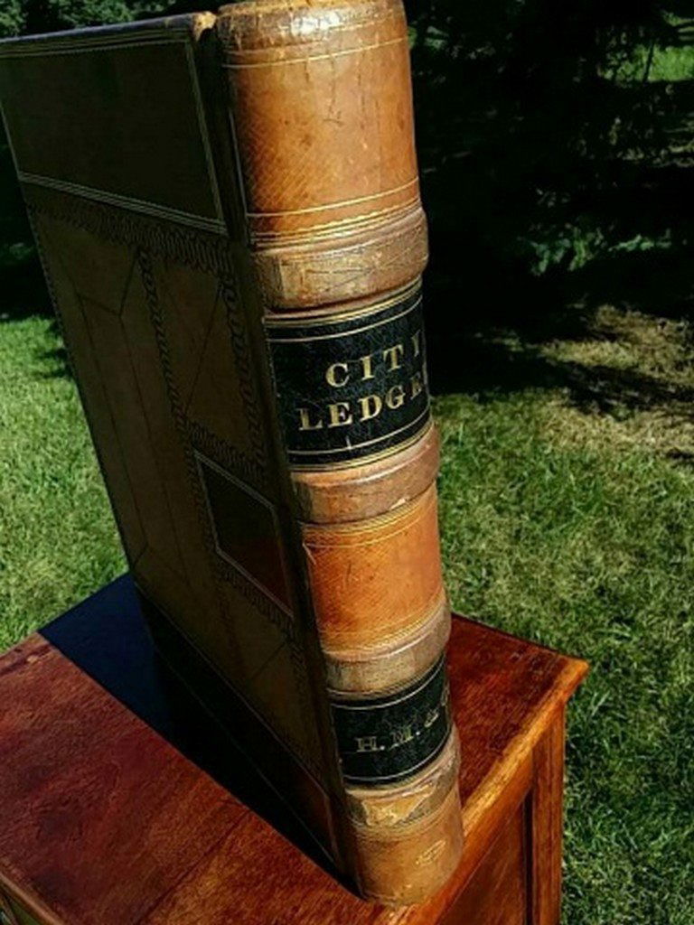 Antique Leather Ledger Book (1 of 5)