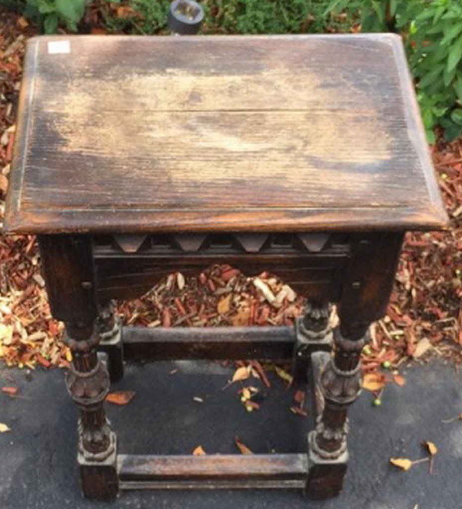 Carved Oak Stand (1 of 3)