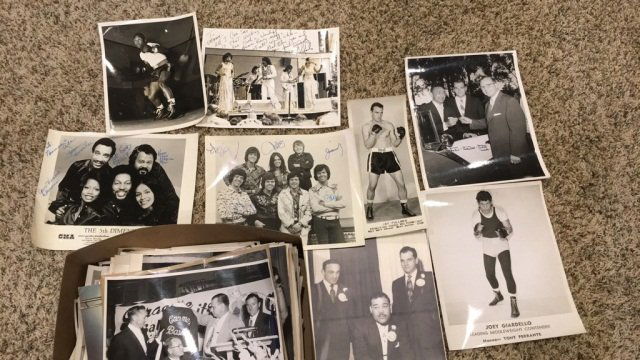 Box of boxing photographs over 150 with some signed (1 of 8)