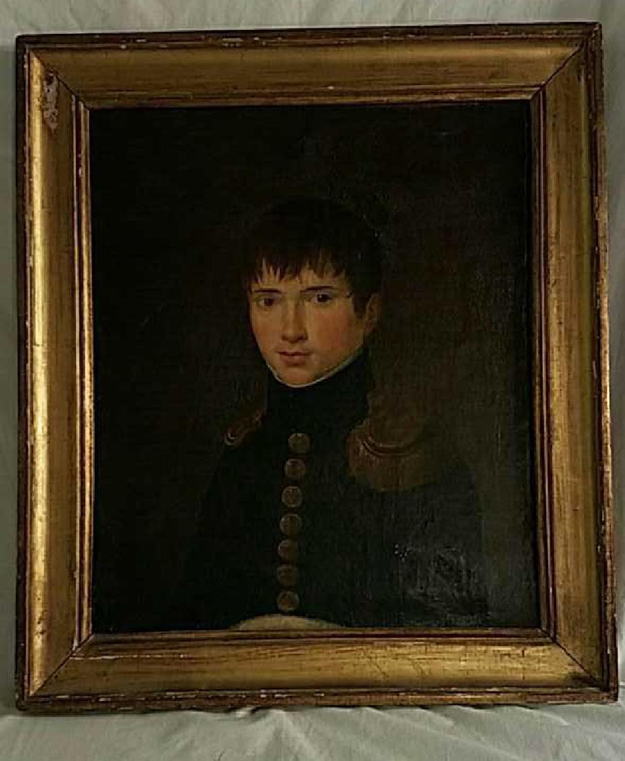 Antique Portrait Young Military Officer Dated 1808 (1 of 7)