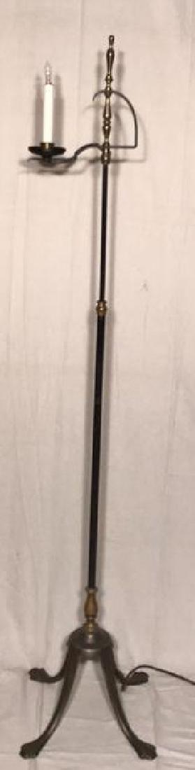 Vintage Brass & Iron Adjustable Bridge Lamp (1 of 5)