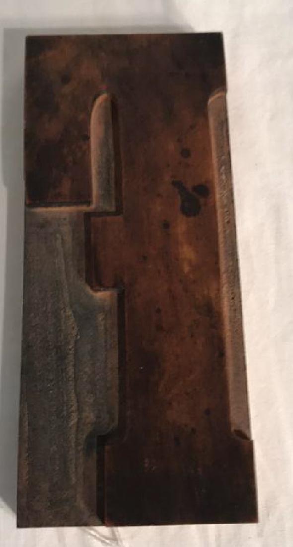 Antique Block Print Letter "F" (1 of 4)