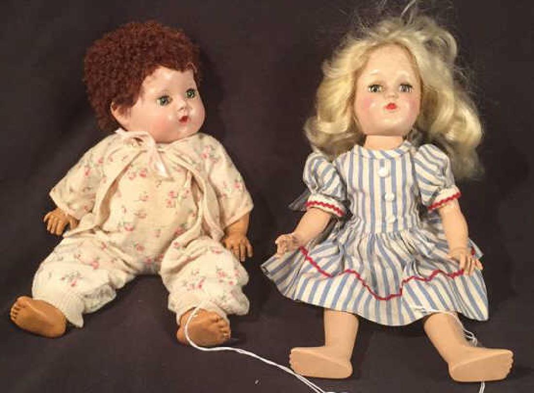 Lot of 2 Vintage Composition Dolls (1 of 3)