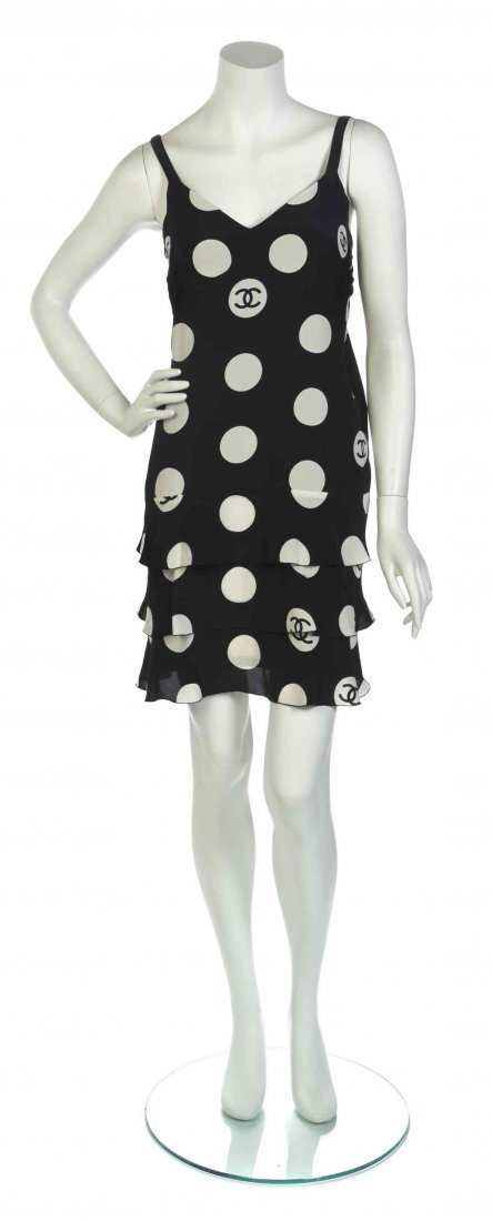 chanel polka dot dress
