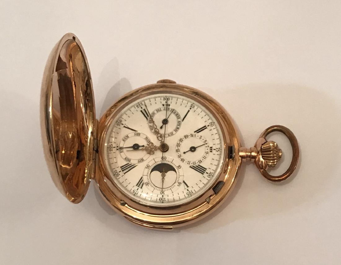 14k Moon Phase  Pocket Watch (1 of 8)