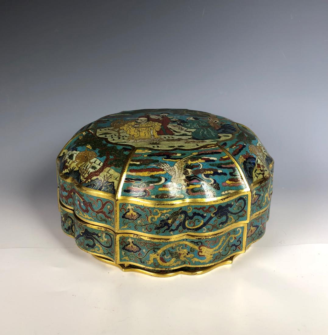 Chinese Cloisonne Enamelled Box with Cover (1 of 20)