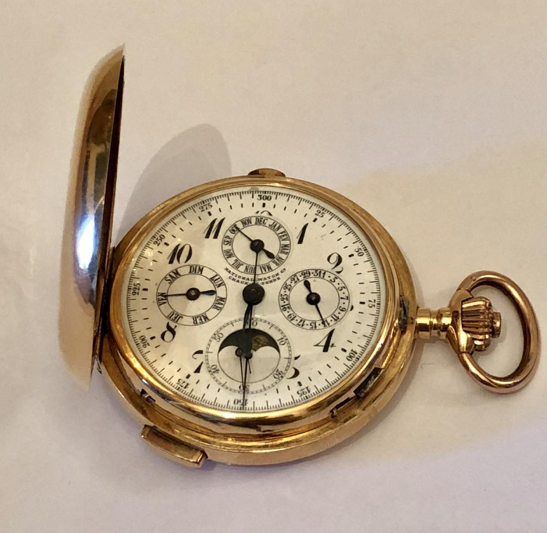18K Moon Phase Pocket Watch (1 of 6)
