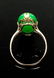 14k yellow gold and Green Jadeite Ring - 3