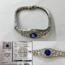 Art Deco Platinum Diamond and Sapphire Bracelet