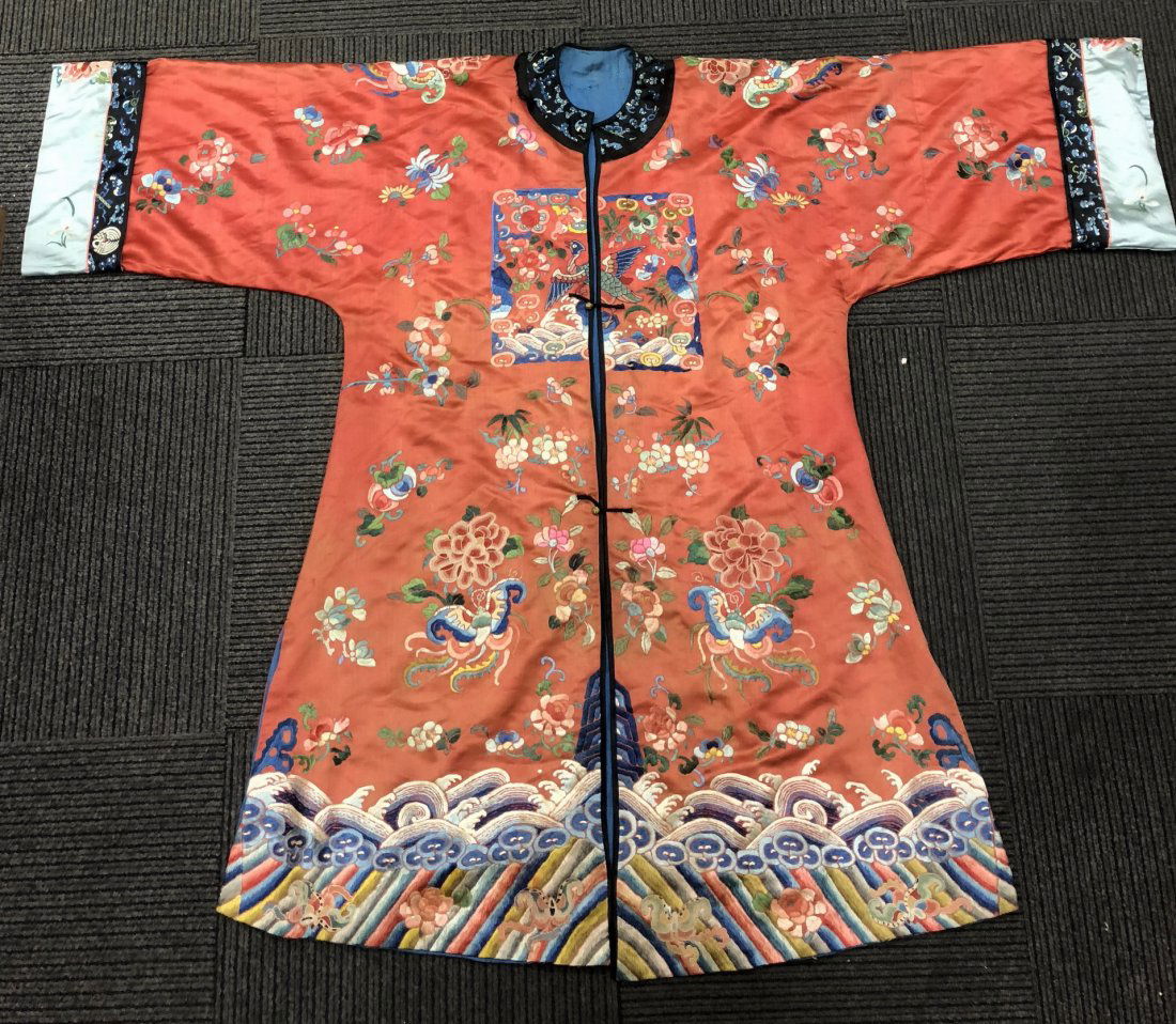 A Chinese Embroidered Silk Robe (1 of 11)