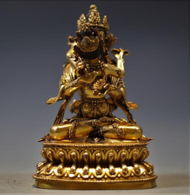 Gilt Bronze Figure of Vajradhara and Prajnaparamita (1 of 9)