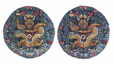 PAIR OF IMPERIAL 'DRAGON' ROUNDEL, GUANGXU PERIOD