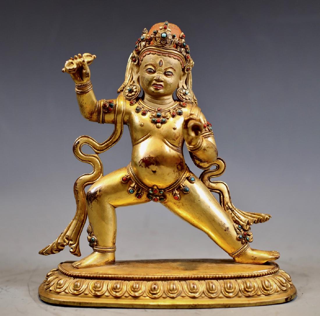 GILT BRONZE FIGURE OF VAJRAPANI (1 of 8)