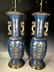 Pair of Cloisonne Enamel Bronze Vase Lamps