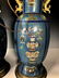 Pair of Cloisonne Enamel Bronze Vase Lamps - 6