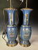 Pair of Cloisonne Enamel Bronze Vase Lamps - 7