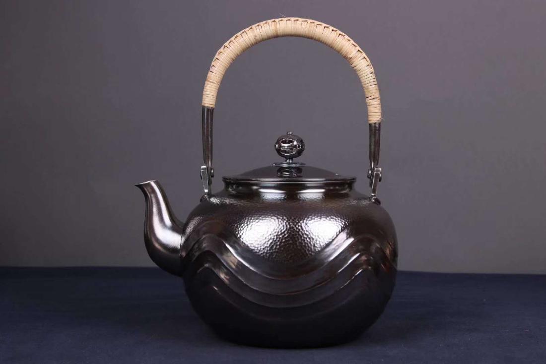 Japanese Silver Tea Pot with Mark (1 of 9)