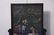Large Spinach Jade Gem-Inlaid Zitan Table Screen - 2