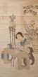 WOMEN READING A SCROLL PAINTING SIGNED XIEZHIGUANG