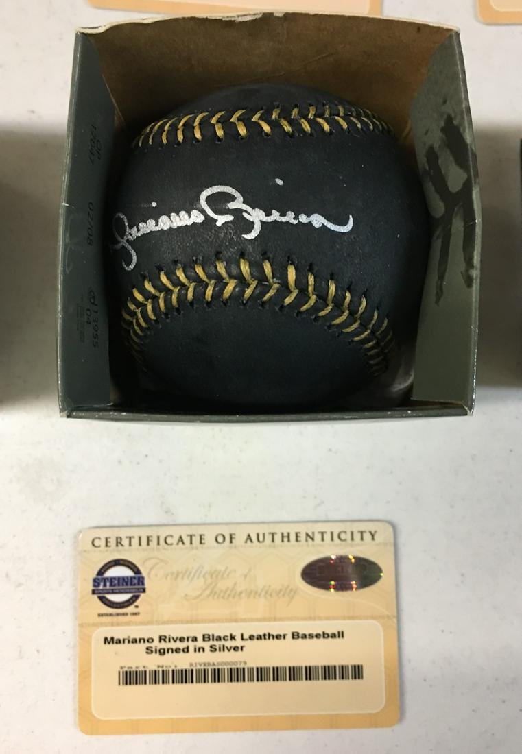 Mariano Rivera Autographed Black Leather Baseball (1 of 1)