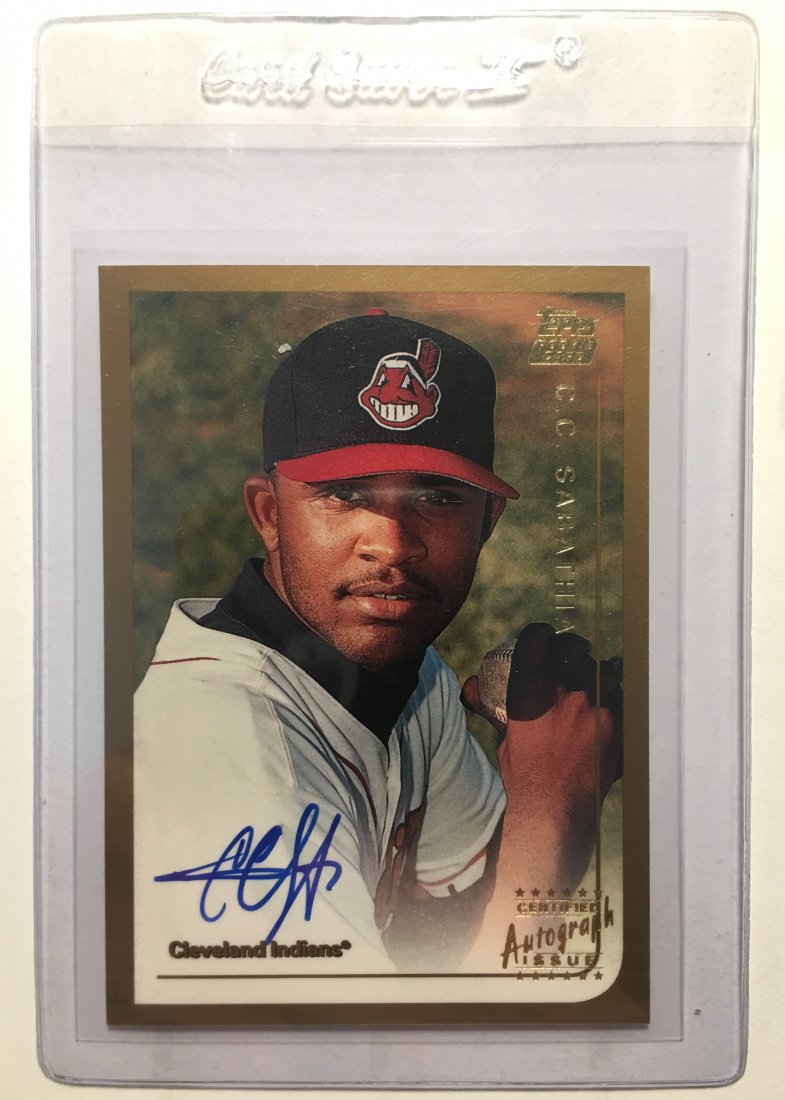 C C Sabathia Autographed Rookie  Card (1 of 1)