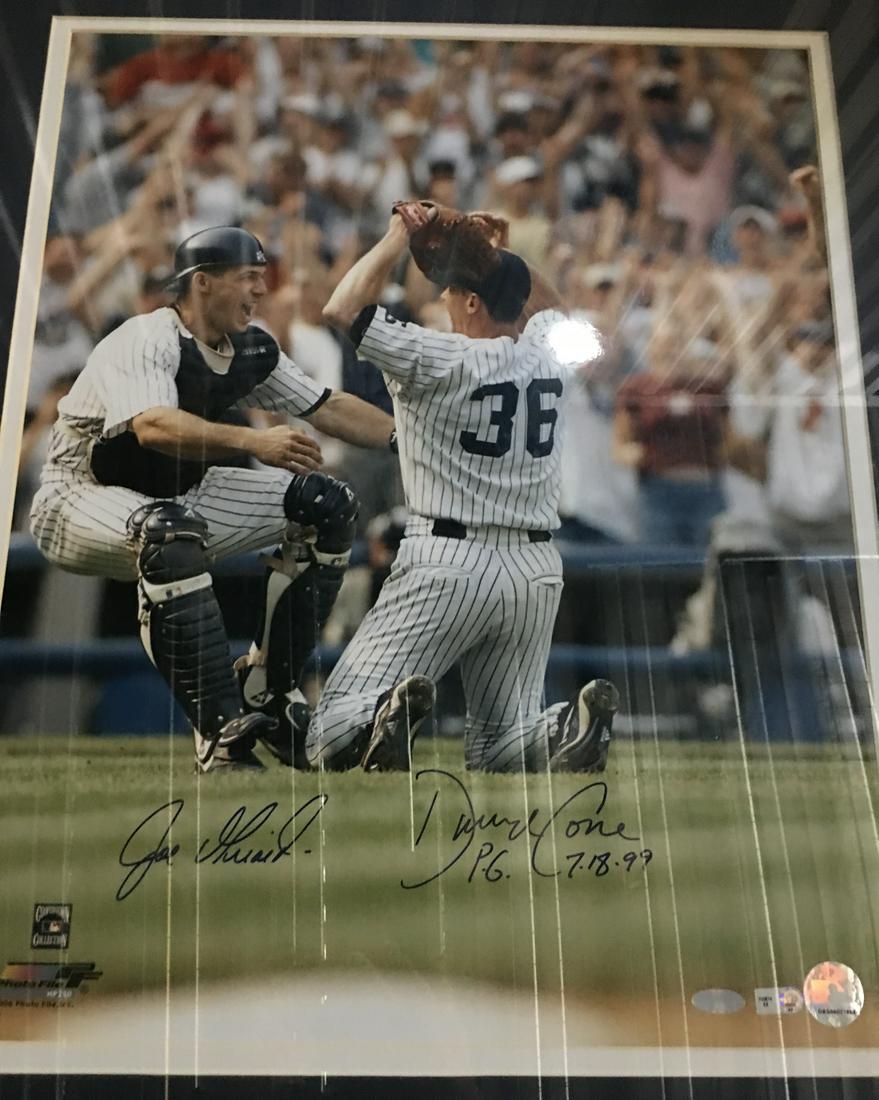 David Cone and Joe Girardi Autographed "Perfect Game" (1 of 2)