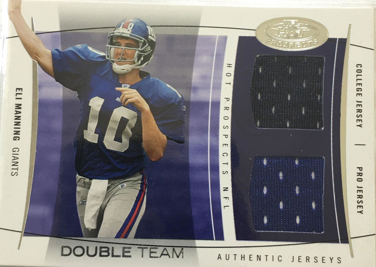 eli manning jersey card