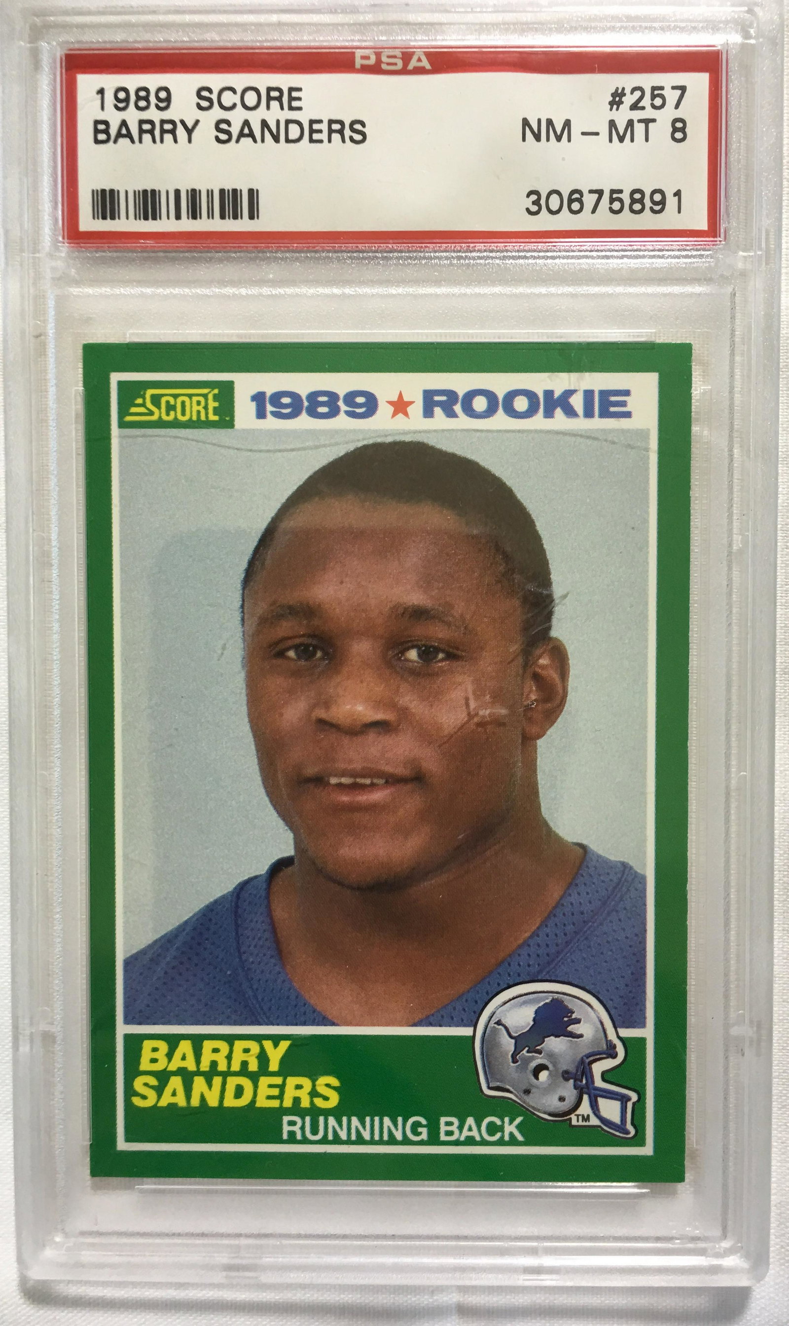 1989 Score Barry Sanders NM-MT 8: 1989 Score Barry Sanders NM-MT 8