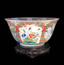 CHRISTIE'S: LARGE KANGXI PERIOD FAMILLE VERTE DEEP BOWL