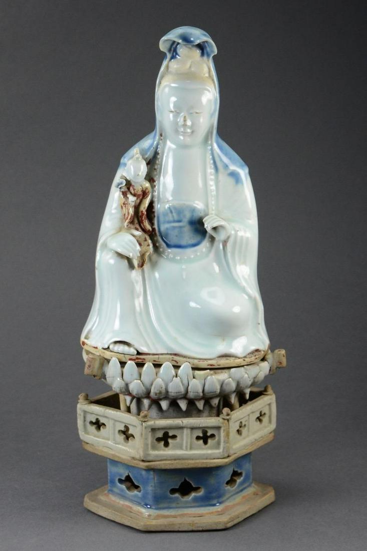Chinese Porcelain Figure of Guanyin and Child (1 of 5)