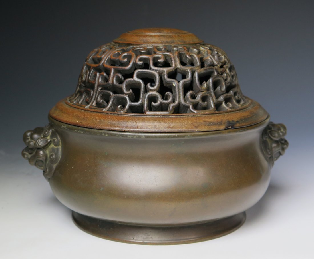 17/18th C. Bronze Covered Censer With Period Mark (1 of 13)