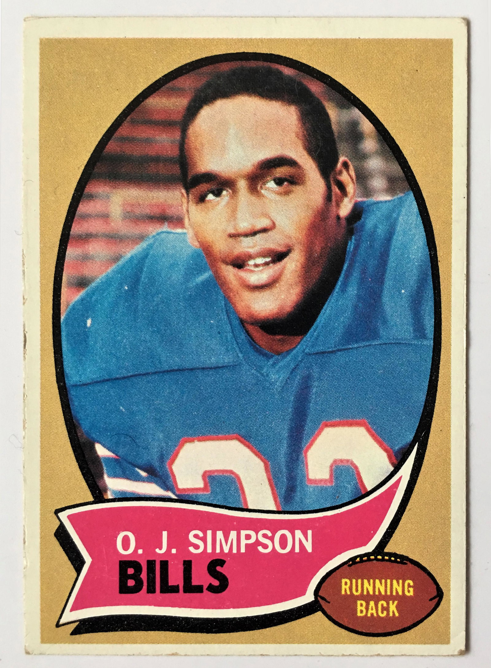 1970 Topps OJ Simpson Rookie Football Card (1 of 1)